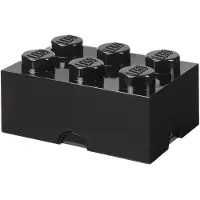 LEGO Opbevaringsboks - 6 Knopper - 37,5x25x18 - Sort - - OneSize - Boks