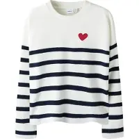 Name it Pullover 'NKFLine' safir / rød / hvid