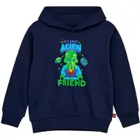 Lego Wear Hættetrøje - LWSaku - Dark Navy m. Alien - - 2 år (92) - Hættetrøje