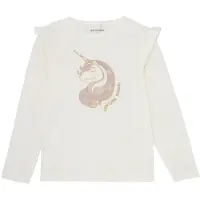 Minymo Bluse - Marshmallow White m. Print - - 3 år (98) - Bluse