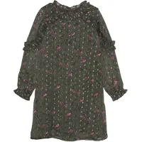 Creamie Kjole - Flower Dot - Olive Night - - 10 år (140) - Kjole