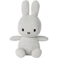 Bon Ton Toys Bamse - 23 cm - Miffy Corduroy - Soft Grey - - OneSize - Bamse