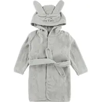 Pippi Baby Badekåbe - Grå m. Kanin - - 110/116 - Badekåbe