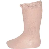 Condor Knæstrømper m. Blonder - Rosa - - 3-4 år (98-104) - Strømper