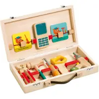 Djeco Værktøjskasse - Træ - Super Bricolo - Handyman - - OneSize - Værktøj