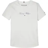 Tommy Hilfiger T-shirt - Script Slim - Hvid - - 10 år (140) - T-Shirt