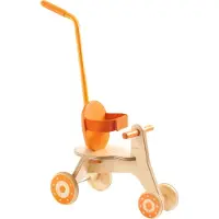 Djeco Trehjulet Cykel til Dukke - Pomea - Træ - - OneSize - Dukketilbehør