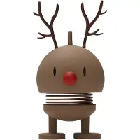 Hoptimist Small Soft Reindeer Bumble - 9 cm - Choko - - OneSize - Pyntefigur