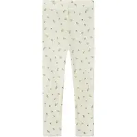 Name it Leggings - Uld - Noos - NmfWang - Snow White/Small flowe - - 2 år (92) - Leggings - Uld