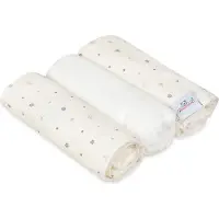 MULTITEX muslin barneble/puslelag MUSLIN DESIGN, 3-pak, str. 70x80