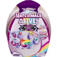 Hatchimals Alive Regnbueklækkeanlæg: 6 farveafslørende æg med 6 minifigurer, vinger, 10+ tilbehør og rede – Alder: 3 år og derover