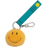 Bon Ton Toys Nøglering - 7 cm - Smiley ECO Fuzzy Bag Charm - Yel - - OneSize - Nøglering