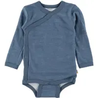 Joha Slå-om Body l/æ - Uld/Bambus - Blå - - 60 - Body L/Æ