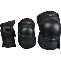 Eight Triple Eight Triple Eight Saver Series Pad Set med kn?avers albowsavers og h?ndled medium sort sort