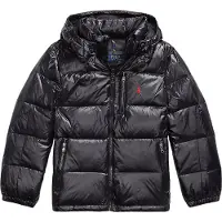 Ralph Lauren Polo Ralph Laurentil drenge. 323978459001 Skinnende sort Gorham dunjakke ((XL) 13/14Años= 163/174cm), Casual, Polyester, børnetøj