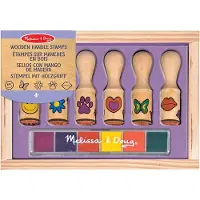 Melissa & Doug MND Wooden Stamp Set Happy