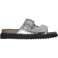 Zadig & Voltaire Zadig & Voltairetil piger. X60281 Sølvfarvede lædersandaler med remme (35), Sølvfarvet, Fast, Ingen, Casual, børnetøj