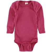 Engel Body l/æ - Uld/Silke - Raspberry - - 50/56 - Body L/Æ