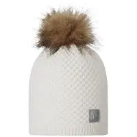 Reima Hue m. Fleece - Uld/Polyester - Talvio - Hvid m. Imiteret - - 48 cm - Hue