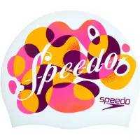Speedo Badehætte - Junior - Silicone - Hvid/Orange - - OneSize - Badehætte