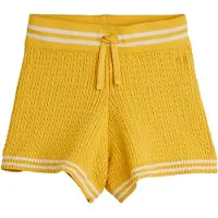 Mini Rodini Shorts - Strik - Gul - - 6-7 år (116-122) - Shorts