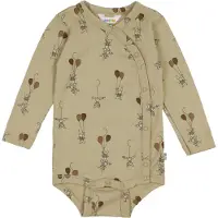 Joha Slå-Om Body l/æ - Uld - Beige m. Kaniner - - 50 - Body L/Æ