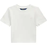 Ralph Lauren Polo Ralph Laurentil piger. 313A96144001 Firkantet ribbet T-shirt hvid ((M) 8/9años= 136/142cm), Casual, Bomuld, Korte ærmer, børnetøj