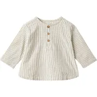 Wheat Skjorte - Bjørk - Dark Blue Stripe - - 1 år (80) - Skjorte