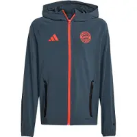 Adidas Bayern München Træningsjakke Tiro 25 Competition Vis Tech Travel - Grå/Orange Børn - , størrelse 176 cm
