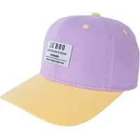 Lil' Boo Copenhagen Kasket - Organic Block Snapback - Lilla/Gul - - 50-53 cm - Kasket