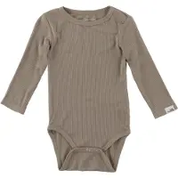 Sofie Schnoor Body l/æ - Rib - DicteSB - Dark Sand - - 62 - Body L/Æ