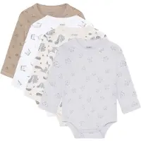Pippi Baby Bodyer l/æ - 4-pak - Rainy Day - - 2 år (92) - Body L/Æ