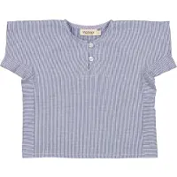 MarMar Skjorte k/æ - Tomba - Navy Stripe - - 68 - Skjorte K/Æ