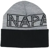 Napapijri Hue - Strik - Foab - Gråmeleret m. Sort - - 48 cm - Hue