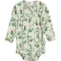 Joha Slå-om Body l/æ - Uld - Off White m. Træer - - 50 - Body L/Æ