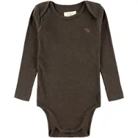 VACVAC Body L/Æ - Carlet - Rib - Dark Brown Melange - - 2 år (92) - Body L/Æ