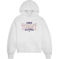 Tommy Hilfiger Hættetrøje - 1985 Varsity - Hvid - - 10 år (140) - Hættetrøje