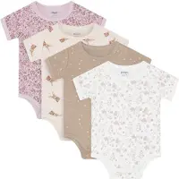 Pippi Baby Bodyer k/æ - 4-pak - Violet Ice - - 62 - Body K/Æ