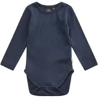 Sofie Schnoor Body l/æ - Rib - Dark Blue - - 68 - Body L/Æ