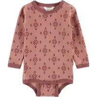 Joha Body l/æ - Uld/Bomuld - Rose m. Snefnug - - 60 - Body L/Æ