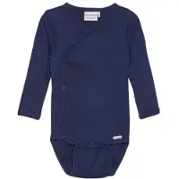 Minymo Slå-om Body l/æ - Rib - Dark Navy - - 62 - Body L/Æ
