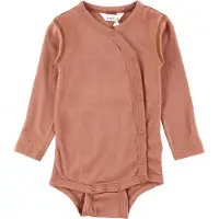 Joha Slå-om Body l/æ - Uld - Rød/Brun - - 80 - Body L/Æ