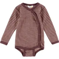 Joha Slå-Om Body l/æ - Uld - Rose m. Striber - - 60 - Body L/Æ