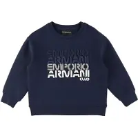 Emporio Armani Bluse - Dress Blue m. Tekst - - 4 år (104) - Bluse