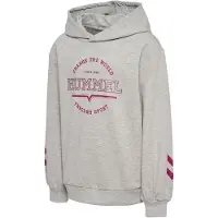 Hummel Hættetrøje - hmlElena - Light Grey Melange - - 4 år (104) - Hættetrøje