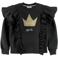 Fendi Kids Bluse - Sort m. Flæser/Guldkrone - - 6 år (116) - Bluse