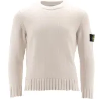 Stone Island Bluse - Uld - Natural White - - 10 år (140) - Bluse