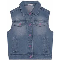 Billieblush Denimvest - Double Stone+Bleach - - 8 år (128) - Vest