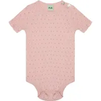 FUB Body k/æ - Pale Rose m. Hulmønster - - 1½ år (86) - Body K/Æ