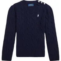 Ralph Lauren Bluse - Uld - Navy - - 6 år (116) - Bluse